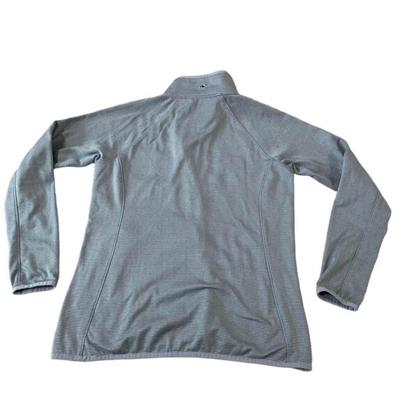 Vineyard Vines Full Zip Asymetrical Fleece Women’s Size Small Gray Striped - Picture 5 of 5